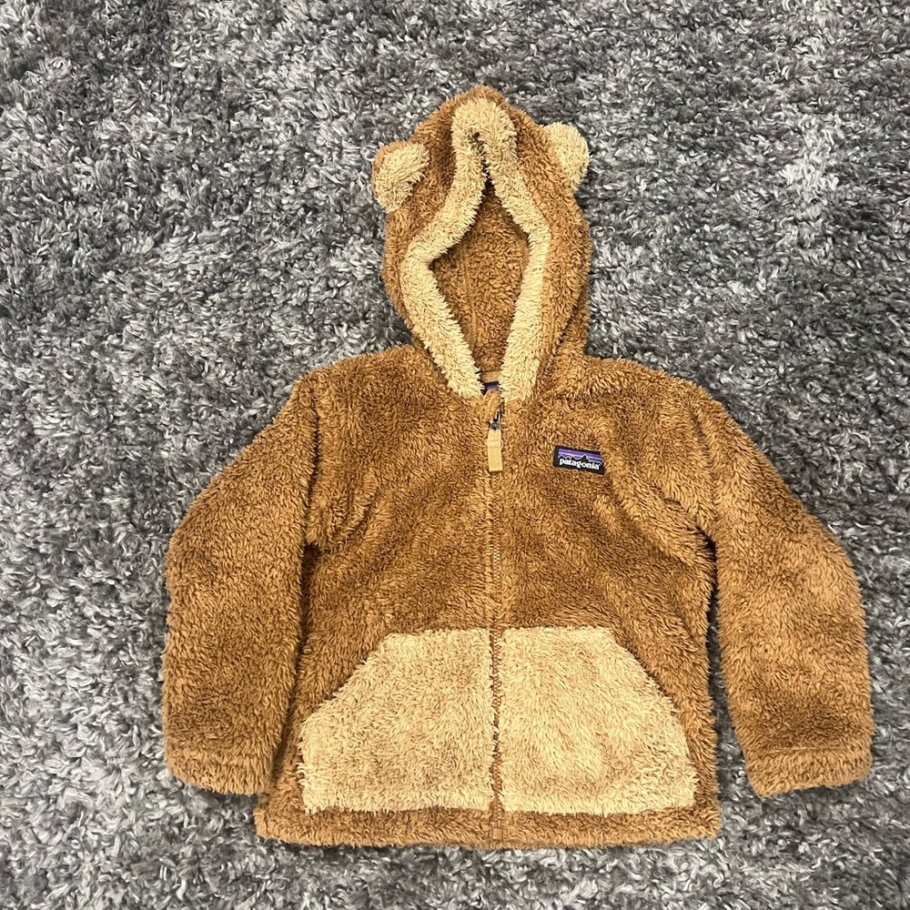 Patagonia Brown Fleece Bear Hoodie